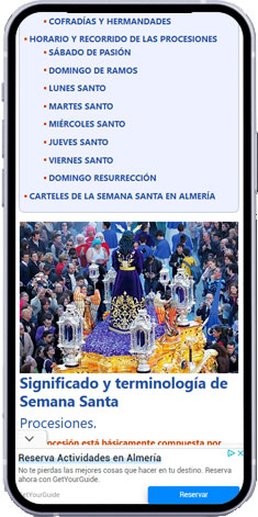 Versión móvil de página web almeriadecosta